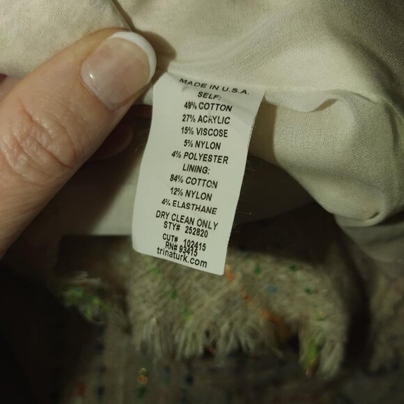 Trina Turk Womens 4 White Multicolored Flowy Tiered Boho Skirt Distressed Spring - Picture 9 of 10